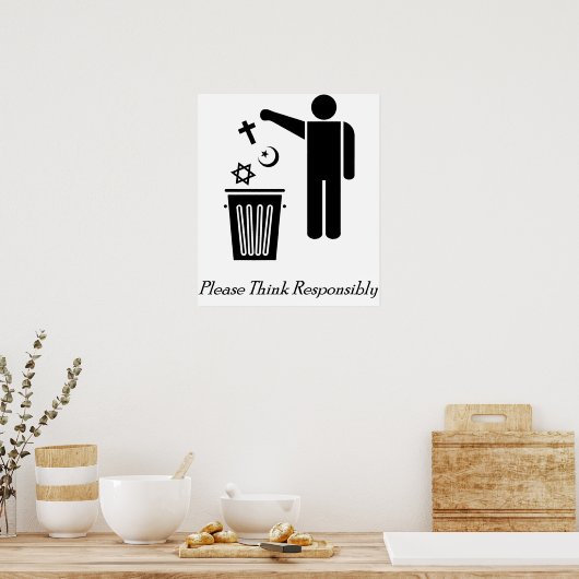 Denk verstandig poster (Keuken)