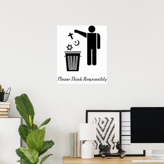 Denk verstandig poster (Thuiskantoor)