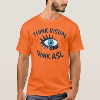 Denk Visual Think ASL NIC-handtekeningen T-shirt