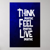 Denk Voel je live positief Poster (Voorkant)