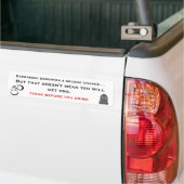 DENK VOOR JE DRINKT, ALCOHOLISME BEWUSTZIJN BUMPERSTICKER (Op Truck)