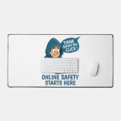 Denk Voor Je Klikt - Online Veiligheidsbewustzijn Bureaumat (Keyboard & Muis)