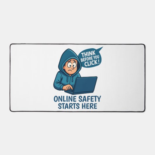 Denk Voor Je Klikt - Online Veiligheidsbewustzijn Bureaumat (Voorkant)