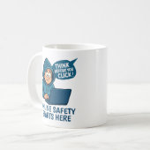 Denk Voor Je Klikt - Online Veiligheidsbewustzijn Koffiemok (Voorkant links)
