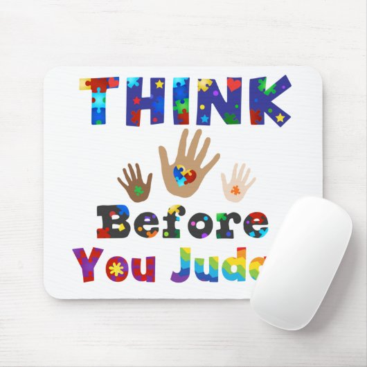 DENK VOOR U rechter bent Muismat (Met muis)