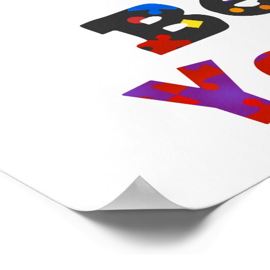 DENK VOOR U rechter bent Poster (Hoek)