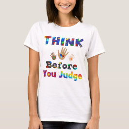 DENK VOOR U rechter bent T-shirt