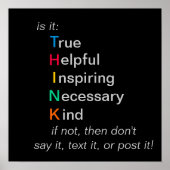 DENK - voor u spreekt, tekst, of post - poster (Voorkant)