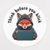 Denk voordat je klikt - Cyberbeveiliging Labels (Design 2)