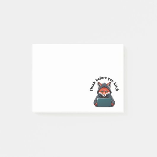 Denk voordat je klikt - Cyberbeveiliging Post-it® Notes (Voorkant)