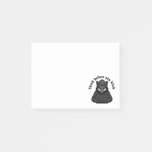 Denk voordat je klikt - Cyberbeveiliging Post-it® Notes (Voorkant)