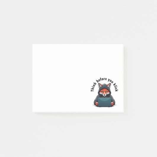 Denk voordat je klikt - Cyberbeveiliging Post-it® Notes (Voorkant)