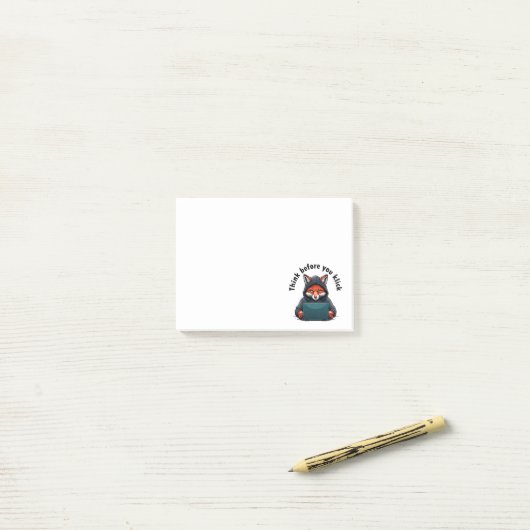 Denk voordat je klikt - Cyberbeveiliging Post-it® Notes (Op bureau)