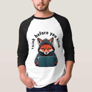 Denk voordat je klikt - Cyberbeveiliging T-shirt