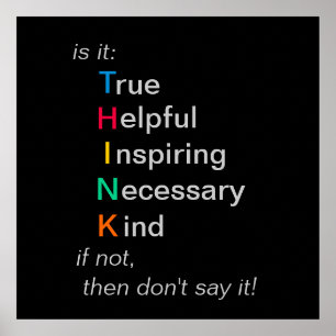 DENK - voordat u het woord voert - poster