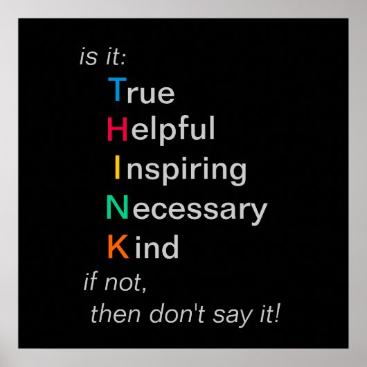 DENK - voordat u het woord voert - poster (Voorkant)