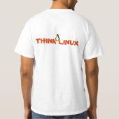 Denk vrij, denk Linux T-shirt (Achterkant)