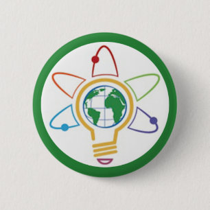 Denk wereldwijd ronde button 5,7 cm