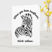 Denk Zebras Kaart (Gele Bloem)