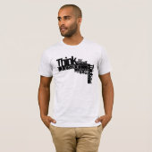 Denk zelf na over het vragengezag t-shirt (Voorkant volledig)