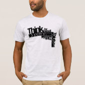 Denk zelf na over het vragengezag t-shirt (Voorkant)