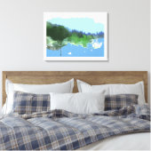 denkbeeldig digitaal_art landschap canvas afdruk (Insitu (Slaapkamer))