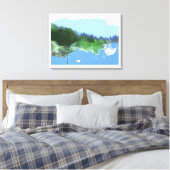 denkbeeldig digitaal_art landschap canvas afdruk (Insitu (Slaapkamer))