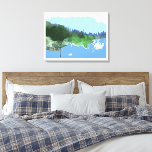 denkbeeldig digitaal_art landschap canvas afdruk (Insitu (Slaapkamer))