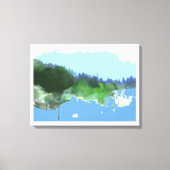 denkbeeldig digitaal_art landschap canvas afdruk (Voorkant)