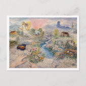 Denkbeeldig Landschap Briefkaart (Voorkant)