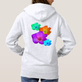 Denkbeeldige kleurenrozen hoodie (Achterkant)