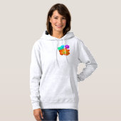 Denkbeeldige kleurenrozen hoodie (Voorkant volledig)