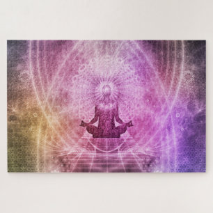 denkbeeldige meditatie puzzle legpuzzel