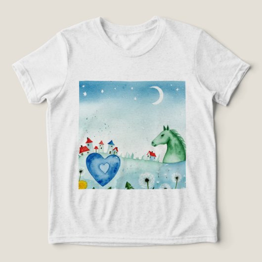 Denkbeeldige scène Tri-Blend shirt (Design voorkant)