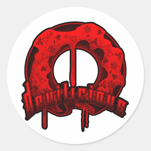 Denkdonut Ronde Sticker (Voorkant)