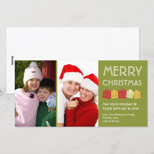 Denkdozen met cadeautjes voor kerstcadeautjes voor feestdagenkaart (Voorkant / Achterkant)