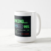 Denken 99 procent laadgrappig retro-computer D Koffiemok (Voorkant rechts)