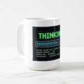 Denken 99 procent laadgrappig retro-computer D Koffiemok (Voorkant links)