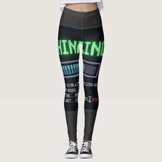 Denken 99 procent laden Funny Retro Computer D Leggings (Voorkant)