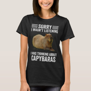 Denken Aan Capybaras Knaagdier Dier Humor T-shirt
