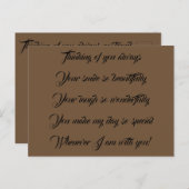 denken aan je briefkaart (Voorkant / Achterkant)