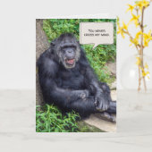 denken aan je chimpansee kaart (Gele Bloem)