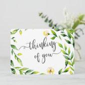 denken aan je condoleances verlies geliefd feestdagenkaart (Staand voorkant)