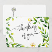 denken aan je condoleances verlies geliefd feestdagenkaart (Voorkant / Achterkant)