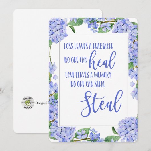 denken aan je condoleances verlies geliefd feestdagenkaart (Voorkant / Achterkant)