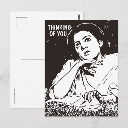 DENKEN AAN JE   DAME BRIEFKAARTEN (Voorkant / Achterkant)