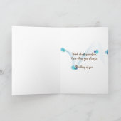 denken aan je droevige meisje met teddy beer kaart (Binnen)