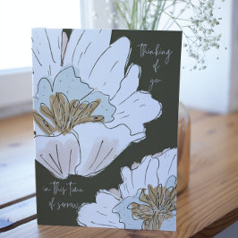 Denken aan je Flower Sympathy Card Kaart