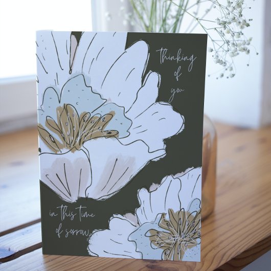 Denken aan je Flower Sympathy Card Kaart