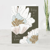 Denken aan je Flower Sympathy Card Kaart (Voorkant)